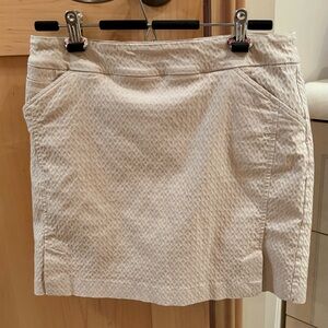 Elegant Cream Textured Women's Skort